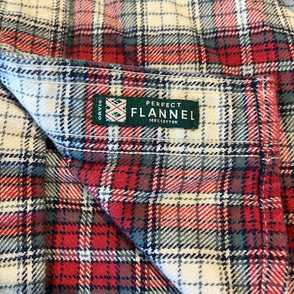 ORVIS Men's Perfect Classic Fit Flannel Plaid Shirt - Size L - Red White Gray - Picture 5 of 9